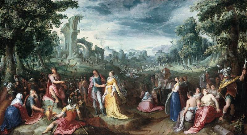MANDER, Karel van The Continence of Scipio sg Norge oil painting art